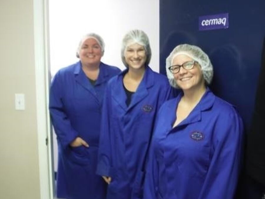 Finance team visits the processing plant